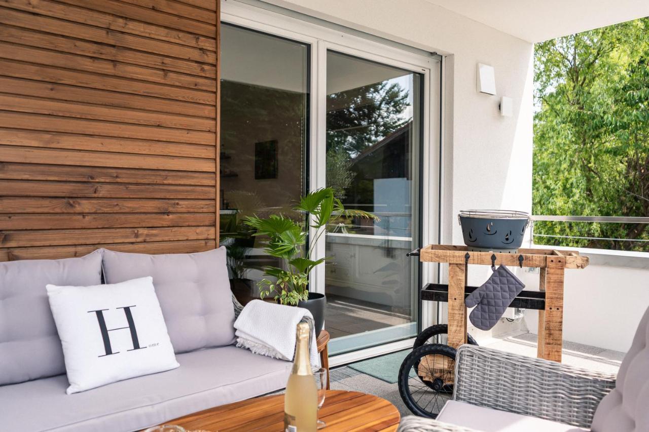 Alpdeluxe Smart Home - Balkon-Wanne-Tiefgarage-Bbq Kolbermoor Exteriör bild